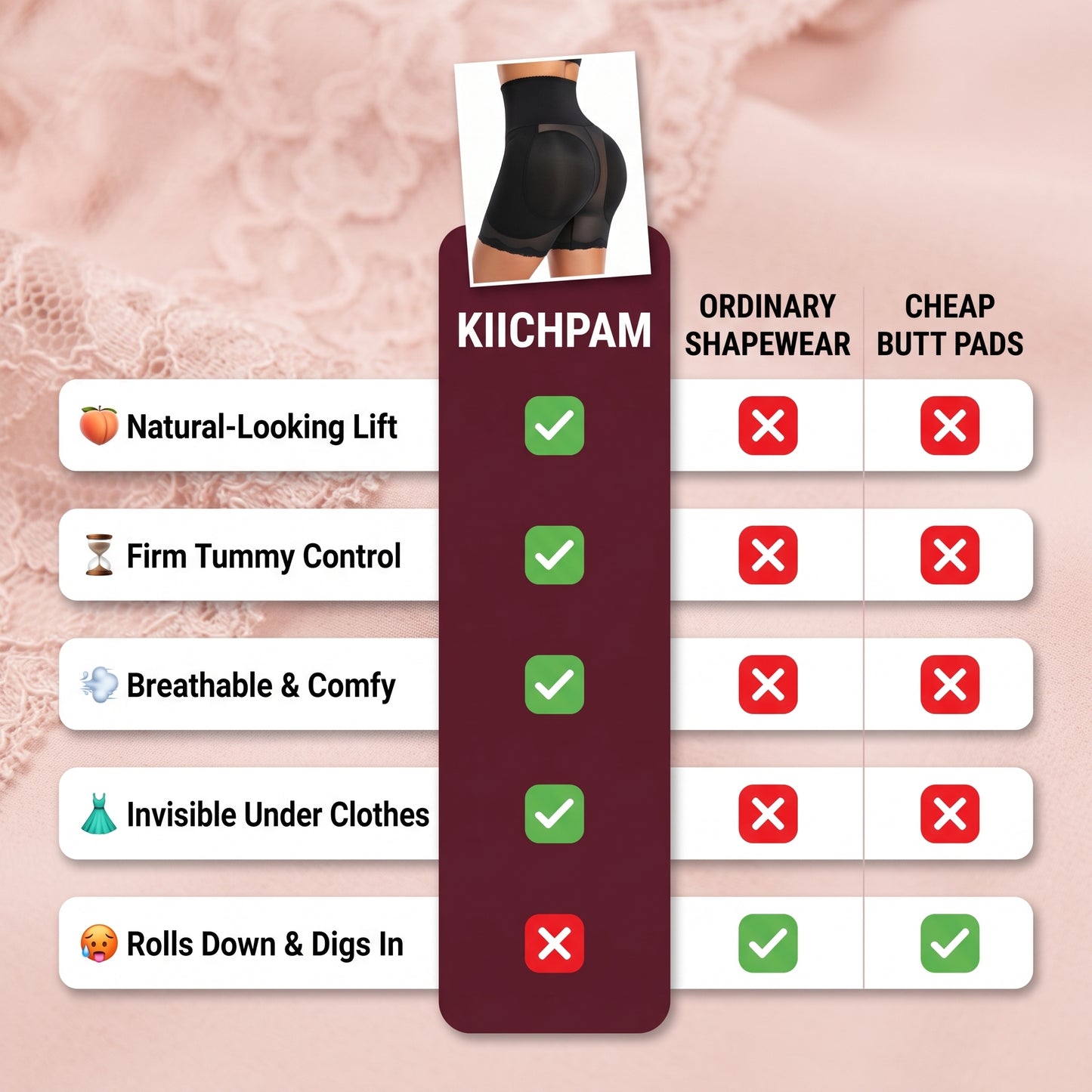Kiichpam Snatch'd High-Waisted Sculpting Shorts