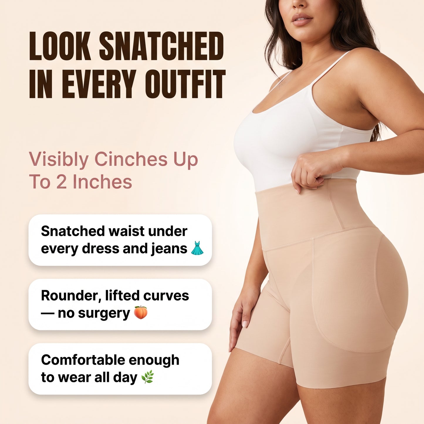 Kiichpam Snatch'd High-Waisted Sculpting Shorts
