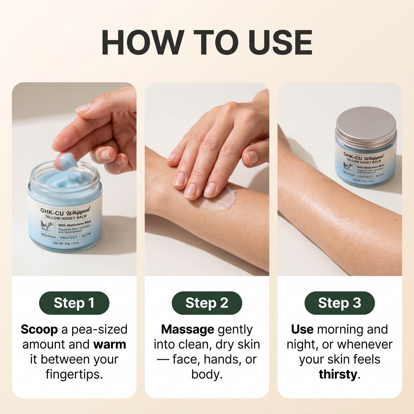 Kiichpam GHK-CU Tallow Honey Balm